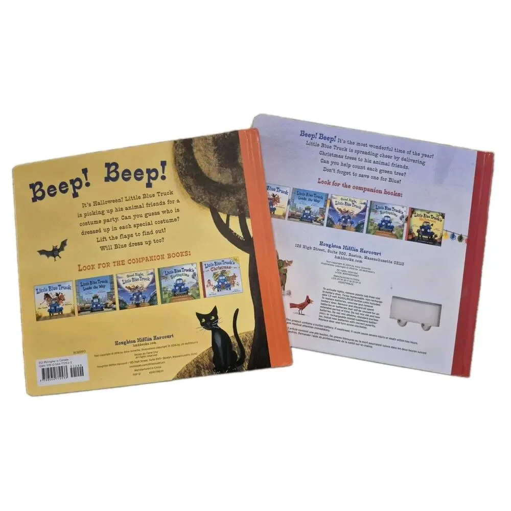 Two Little Blue Truck Books Halloween & Christmas Hardcover by Alice Schertle